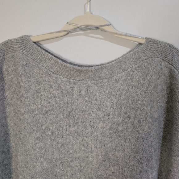 Anthropologie Gray Boatneck Wool Blend Sweater L - Picture 2 of 9